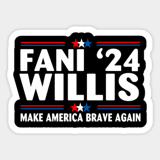 Fani WIllis Make America Brave Again US Flag Sticker